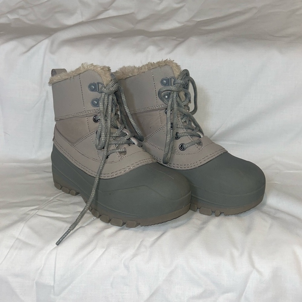 kids gray winter gray boots
